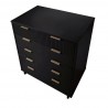 Manhattan Comfort Granville 45.27" Modern Tall Dresser with 5 Full Extension Drawers in Black Top
