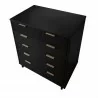 Manhattan Comfort Granville 45.27" Modern Tall Dresser with 5 Full Extension Drawers in Black Top - Manhattan Comfort Granville 45.27" Modern Tall Dresser with 5 Full Extension Drawers in Black Top