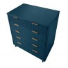 Manhattan Comfort Granville 45.27" Modern Tall Dresser with 5 Full Extension Drawers in Midnight Blue Top