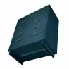 Manhattan Comfort Granville 45.27" Modern Tall Dresser with 5 Full Extension Drawers in Midnight Blue Bottom - Manhattan Comfort Granville 45.27" Modern Tall Dresser with 5 Full Extension Drawers in Midnight Blue Bottom