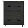 Manhattan Comfort Granville 45.27" Modern Tall Dresser with 5 Full Extension Drawers in Dark Grey Front