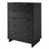 Manhattan Comfort Granville 45.27" Modern Tall Dresser with 5 Full Extension Drawers in Dark Grey Side