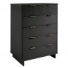 Manhattan Comfort Granville 45.27" Modern Tall Dresser with 5 Full Extension Drawers in Dark Grey Side