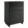 Manhattan Comfort Granville 45.27" Modern Tall Dresser with 5 Full Extension Drawers in Dark Grey Side - Manhattan Comfort Granville 45.27" Modern Tall Dresser with 5 Full Extension Drawers in Dark Grey Side