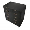 Manhattan Comfort Granville 45.27" Modern Tall Dresser with 5 Full Extension Drawers in Dark Grey Top