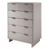 Manhattan Comfort Granville 45.27" Modern Tall Dresser with 5 Full Extension Drawers in Light Grey Side