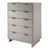 Manhattan Comfort Granville 45.27" Modern Tall Dresser with 5 Full Extension Drawers in Light Grey Side - Manhattan Comfort Granville 45.27" Modern Tall Dresser with 5 Full Extension Drawers in Light Grey Side