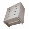 Manhattan Comfort Granville 45.27" Modern Tall Dresser with 5 Full Extension Drawers in Light Grey Botttom
