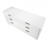 Manhattan Comfort Granville 55.07" Modern Double Wide Dresser with 6 Full Extension Drawers in White Top