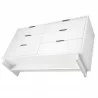 Manhattan Comfort Granville 55.07" Modern Double Wide Dresser with 6 Full Extension Drawers in White Bottom - Manhattan Comfort Granville 55.07" Modern Double Wide Dresser with 6 Full Extension Drawers in White Bottom