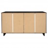 Manhattan Comfort Granville 55.07" Modern Double Wide Dresser with 6 Full Extension Drawers in Black Back