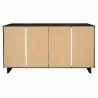 Manhattan Comfort Granville 55.07" Modern Double Wide Dresser with 6 Full Extension Drawers in Black Back - Manhattan Comfort Granville 55.07" Modern Double Wide Dresser with 6 Full Extension Drawers in Black Back