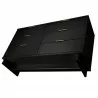 Manhattan Comfort Granville 55.07" Modern Double Wide Dresser with 6 Full Extension Drawers in Black Bottom - Manhattan Comfort Granville 55.07" Modern Double Wide Dresser with 6 Full Extension Drawers in Black Bottom