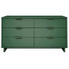 Manhattan Comfort Granville 55.07" Modern Double Wide Dresser with 6 Full Extension Drawers in Sage Green Front