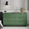 Manhattan Comfort Granville 55.07" Modern Double Wide Dresser with 6 Full Extension Drawers in Sage Green - Manhattan Comfort Granville 55.07" Modern Double Wide Dresser with 6 Full Extension Drawers in Sage Green