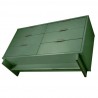 Manhattan Comfort Granville 55.07" Modern Double Wide Dresser with 6 Full Extension Drawers in Sage Green Bottom