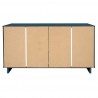 Manhattan Comfort Granville 55.07" Modern Double Wide Dresser with 6 Full Extension Drawers in Midnight Blue Back