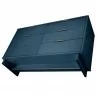 Manhattan Comfort Granville 55.07" Modern Double Wide Dresser with 6 Full Extension Drawers in Midnight Blue Bottom - Manhattan Comfort Granville 55.07" Modern Double Wide Dresser with 6 Full Extension Drawers in Midnight Blue Bottom