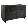 Manhattan Comfort Granville 55.07" Modern Double Wide Dresser with 6 Full Extension Drawers in Dark Grey Side