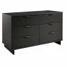 Manhattan Comfort Granville 55.07" Modern Double Wide Dresser with 6 Full Extension Drawers in Dark Grey Side - Manhattan Comfort Granville 55.07" Modern Double Wide Dresser with 6 Full Extension Drawers in Dark Grey Side