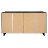 Manhattan Comfort Granville 55.07" Modern Double Wide Dresser with 6 Full Extension Drawers in Dark Grey Back