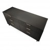 Manhattan Comfort Granville 55.07" Modern Double Wide Dresser with 6 Full Extension Drawers in Dark Grey Top