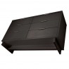 Manhattan Comfort Granville 55.07" Modern Double Wide Dresser with 6 Full Extension Drawers in Dark Grey Bottom