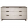 Manhattan Comfort Granville 55.07" Modern Double Wide Dresser with 6 Full Extension Drawers in Light Grey Front