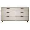 Manhattan Comfort Granville 55.07" Modern Double Wide Dresser with 6 Full Extension Drawers in Light Grey Front - Manhattan Comfort Granville 55.07" Modern Double Wide Dresser with 6 Full Extension Drawers in Light Grey Front