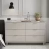 Manhattan Comfort Granville 55.07" Modern Double Wide Dresser with 6 Full Extension Drawers in Light Grey - Manhattan Comfort Granville 55.07" Modern Double Wide Dresser with 6 Full Extension Drawers in Light Grey