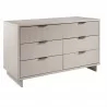 Manhattan Comfort Granville 55.07" Modern Double Wide Dresser with 6 Full Extension Drawers in Light Grey Side - Manhattan Comfort Granville 55.07" Modern Double Wide Dresser with 6 Full Extension Drawers in Light Grey Side