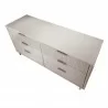 Manhattan Comfort Granville 55.07" Modern Double Wide Dresser with 6 Full Extension Drawers in Light Grey Top - Manhattan Comfort Granville 55.07" Modern Double Wide Dresser with 6 Full Extension Drawers in Light Grey Top