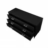 Manhattan Comfort Stanton Modern Dresser with 6 Full Extension Drawers and Solid Wood Legs in Black Drawers - Manhattan Comfort Stanton Modern Dresser with 6 Full Extension Drawers and Solid Wood Legs in Black Drawers