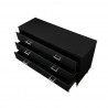 Manhattan Comfort Stanton Modern Dresser with 6 Full Extension Drawers and Solid Wood Legs in Black Drawers