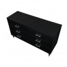 Manhattan Comfort Stanton Modern Dresser with 6 Full Extension Drawers and Solid Wood Legs in Black Top