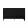 Manhattan Comfort Stanton Modern Dresser with 6 Full Extension Drawers and Solid Wood Legs in Black Back - Manhattan Comfort Stanton Modern Dresser with 6 Full Extension Drawers and Solid Wood Legs in Black Back