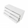 Manhattan Comfort Stanton Modern Dresser with 6 Full Extension Drawers and Solid Wood Legs in White Drawers - Manhattan Comfort Stanton Modern Dresser with 6 Full Extension Drawers and Solid Wood Legs in White Drawers