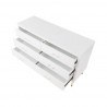 Manhattan Comfort Stanton Modern Dresser with 6 Full Extension Drawers and Solid Wood Legs in White Drawers
