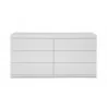Anna Dresser With Double High Gloss White Full Extension Drawers - Anna Dresser With Double High Gloss White Full Extension Drawers