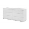 Anna Dresser With Double High Gloss White Full Extension Drawers