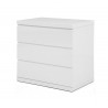 Anna Dresser Single High Gloss White Full Extension Drawers - Angled