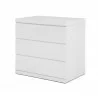 Anna Dresser Single High Gloss White Full Extension Drawers - Angled - Anna Dresser Single High Gloss White Full Extension Drawers - Angled
