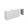 Anna/Eddy Single And Double Dresser - White