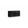 Whiteline Modern Living Navi Dresser Double High Gloss Black - Angled - Whiteline Modern Living Navi Dresser Double High Gloss Black - Angled