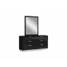 Whiteline Modern Living Navi Dresser Double High Gloss Black - Angled - Whiteline Modern Living Navi Dresser Double High Gloss Black - Angled