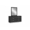 Whiteline Modern Living Navi Dresser Double Grey - Angled - Whiteline Modern Living Navi Dresser Double Grey - Angled