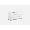 Whiteline Modern Living Navi Dresser Double High Gloss White - Angled - Whiteline Modern Living Navi Dresser Double High Gloss White - Angled