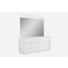 Malibu Dresser High Gloss White With 6 Self Close Drawers