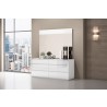 Malibu Dresser High Gloss White With 6 Self Close Drawers - Lifestyle