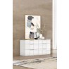 Whiteline Modern Living Daisy Dresser In High Gloss White 6 Self Close Drawers - Lifestyle